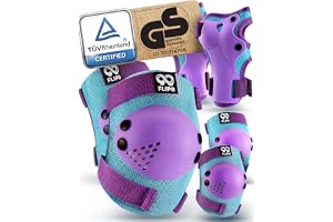 99FLIPS Inline Skateskydd för Barn Set 3-12 år - Knäskydd, Armbågsskydd och Handskydd [6-pack] - Skateboard och Inlines - Tyskt Märke