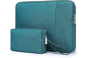 HYZUO 14-15 Pollici Custodie per Portatili per MacBook Air 15 M4/M3/M2, MacBook Pro 15, XPS 14/15 Plus, 15" Surface Laptop, Borsa Protettiva per 14" HP Lenovo ThinkPad Asus Acer HUAWEI, Verde Scuro