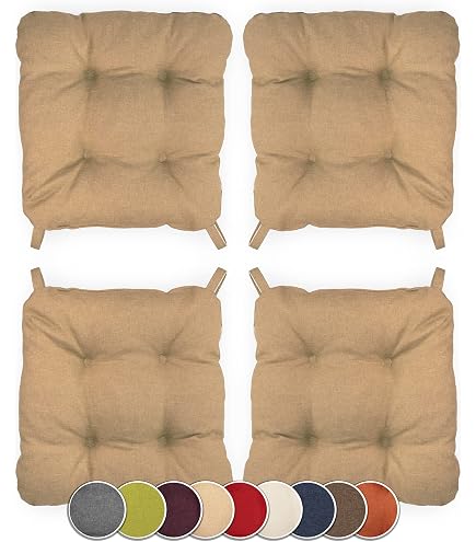 Cuscino Per Sedia E Panca In Poliestere – Trapuntato, Per Interno Ed Esterno, 50x50 Cm, Grigio Scuro, Certificato OEKO-TEX