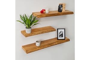 ‎BESTLOFT.DE 1 Original BestLoft® Wandregal Ruby mit Baumkante aus Eiche Wandboard (160cm)