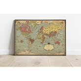 Decorative World Map Poster 60x90 cm AMC195