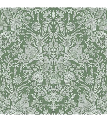 DAMASK SAGE GREEN WALLPAPER CAMILLE PASTE THE WALL ARCHIVE COLLECTION