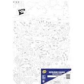 BAMMI Coloriage Géant Océan Fonds Marins Pour Enfants - 100x70 Cm Poster XXL à Colorier, Activité Créative