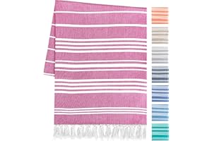 Artexia Strandtuch Baumwolle 90x180 cm Recycelte und Ökologische - Stranddecke Sandfrei Sanddurchlässig - Strandhandtuch - Fuchsie