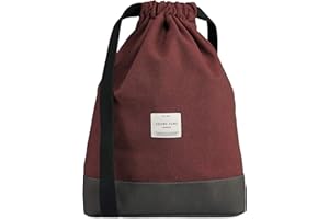 Adore June Daypack Sac Bob moderne Sac de Cordon Sac à Dos pour le Sport, le Voyage et la Ville, Sac de Sport doublé pour Femme et Homme avec Poche Intérieure et Poche de Sécurité