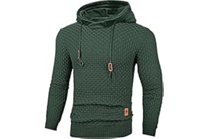 TARAINYA Pull Homme Sweat à Capuche Manches Longues Hoodies Pullover Casual avec Cordon Serrage Ajustable