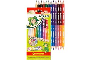 ‎JOLLY Jolly Superstick Crazy Colouring Pencils, Child Safe and Shatterproof, Non-Toxic, Extra Thick Lead