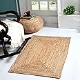 Second Nature Online - DHAKA Jute Area Rug | 100% Natural Fiber | Hand Woven | Ethical Trade | Eco-Friendly (Rectangle - 90 x 150 cm)