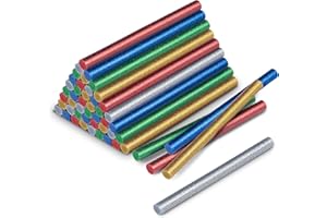 TROTEC 50 Stück Heißklebestifte 11mm Glitzer - Klebstoff für 11mm Heißklebepistole Heißkleber Sticks Klebestifte