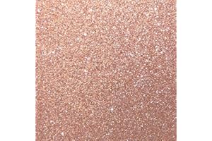 Lincoln Crafts - Fine Glitter Cotton Fabric Sheets A4 Size, Rose Gold/Baby Pink