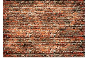 Runa Art Papel tapiz fotográfico pared de ladrillo 352 x 250 cm Lana Fondo De Pantalla XXL Moderna Decoración De Pared Sala Cuarto Oficina Salón rojo 9480011a