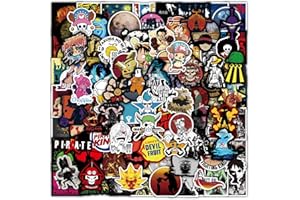 BIMANI 100Pcs One Piece Pegatinas, Japonés Clásico Piratas Aventura Tema Anime Pegatinas Packs para Niños Adultos Adolescentes, Vinilo Impermeable