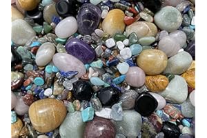 FAIRY TAIL & GLITZER FEE Bunte Halbedelstein 500g ca. 350 Steine Mischung Klein Groß Steinmischung Kristall Mix Naturstein Konfetti Trommelsteine