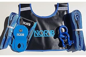 Noryb 4x4 Offroad 6 piece Recovery Kit Heavy Duty Towing Rope Strap Shackle