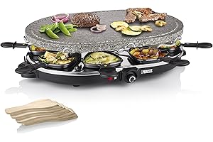 Princess 01.162720.01.001 8 Oval Stone Grill Party Combinazione di Raclette e Griglia