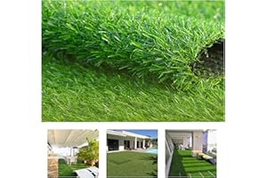 bimiti Kunstrasenteppich 2x3m, Kunstrasen 30 mm Höhe, Rasenteppich Meterware Grasteppich Outdoor Teppich Wetterfest Rollrasen Grasmatte für Balkon, Terrasse, Garten, Grün