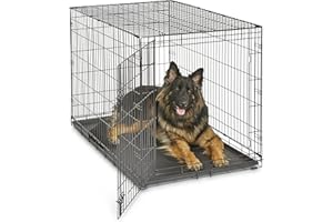New World B48 Cage pour chiens de petite taille, nouvellement améliorée, 121,92 cm, à une porte, comprenant un plateau étanche, des pieds protégeant le sol et de nouvelles caractéristiques brevetées