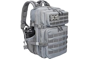 LHI Military Tactical Backpack for Men and Women 45L Large waterproof Rucksack for School, Hiking, Trekking, Hunting