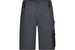 James & Nicholson Workwear Shorts - Short Work Trousers with Cordura Reinforced Pockets