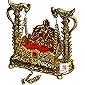 Chhariya Crafts Metal Krishna Jhula Laddu Gopal Jhula for Home and Office (16.5 x 9 x 16.5 cm)