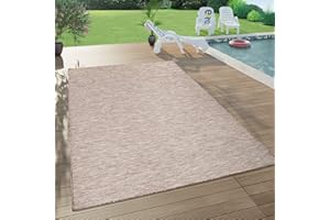 Paco Home Alfombra Salon De Habitacion Cocina Exterior Terraza Jardin Lisa Moderna Color Pastel Moteado, tamaño:120x160 cm, Color:Beige