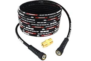 TECHKAR Pressure Washer Hose Pipe - Karcher Extension Hose Replacement - 400bar DN8 Professional M22x1.5 High Pressure Hose Compatible with Karcher HD HDS - 20m