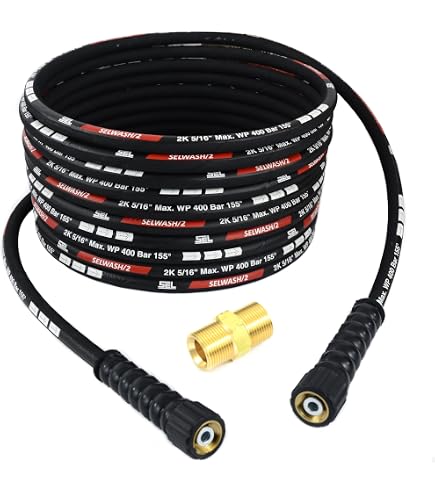 TECHKAR Tuyau Extension 25m Nettoyeur Haute Pression - Compatible Karcher Série K Click Connect
