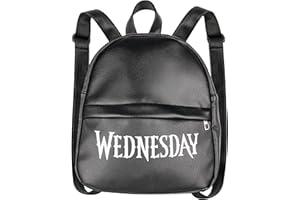 ONOMATO! Plecak damski Wednesday Addams Family | plecak dzienny | dla kobiet i dziewcząt | prezent dla kobiet | do szkoły | plecak sportowy | torba, czarny, jeden rozmiar