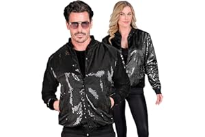 W WIDMANN MILANO Party Fashion - Chaqueta bomber de fiesta, chaqueta de lentejuelas, chaleco, traje de fiesta, disco