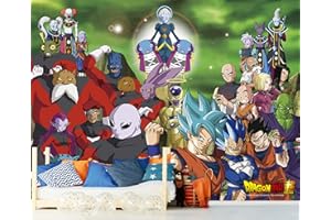Oedim Fotomural Vinilo Adhesivo Dragon Ball Super Conjunto de Personajes, Producto Oficial, Vinilo Adhesivo Decorativo para Habitaciones, decoración para Paredes, DBS