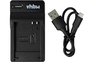 vhbw USB Ladegerät kompatibel mit Canon Legria Mini X Kamera Camcorder Action Cam-Akku - Ladeschale