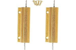 HUABAN 2 Kawałki 100W 4 Ohm Aluminiowy rezystor drutowy w obudowie wysokiej mocy ze śrubami