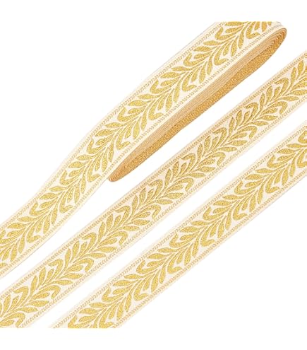 GORGECRAFT Ruban Jacquard Métallique De 4.9 Mètre De Largeur