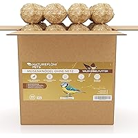 Meisenknödel ohne Netz - Wildvogelfutter mit Nährstoffreichen Zutaten - Hochwertige Futterknödel für Vögel zur…