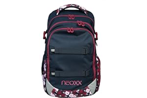 neoxx Active Schulrucksack My heart blooms I Schulranzen für die weiterführende Schule I Rucksack für Mädchen und Jungen I Tornister