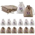 40 Sacchetti Di Lavanda Vuoti In Cotone E Organza | Con Nastri Viola Per Erbe, Spezie E Antitarme