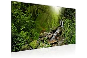 Runa Art Cuadro Decorativo Bosque natural 1 Parte Moderno Cuadro Lienzo no Tejido para Sala paisaje verde 026412a