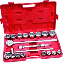 Hilka Steckschlüssel-Set 21-teilig - Metrisch, 3/8 Zoll Antrieb, Mit Ratsche & Stabilem Koffer