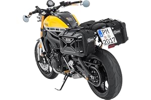 ‎QBAG QBag Motorrad Satteltaschen für Motorrad Taschen Satteltaschenpaar 04 mit Hardcover, formstabil, stabile Tragegriffe, anklickbare Schultergurte, wasserdichte Innentaschen, Schwarz, 18 – 23 Liter