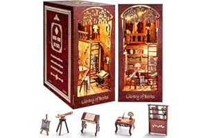 JOLTJIVE Book Nook Kit, DIY Booknook 3D Puzzle für Bücherregal Deko, Magische Bibliothek Modellbausatz Spielzeug für 12+ Year Old und Erwachsene, Weihnachten Geburtstag Ostern Geschenke