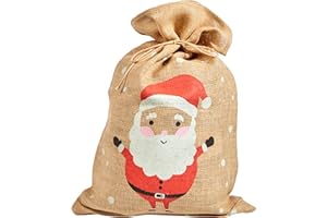 folia J 300 - Jutesack, Nikolaussack, ca. 35 x 50 cm natur, mit aufgedrucktem Bild - ideal zum Befüllen und Verschenken
