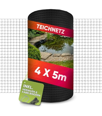 TTL Garden Vogelschutznetz 3x4m – 20g/m², 12x12mm Maschen, Inkl. Erdanker & Kabelbinder