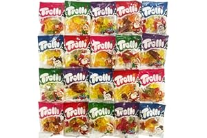 CAPTAIN PLAY Confiserie de Noel Trolli, 20 Mini Sachets Bonbons Gélifiés, Decoration Noel, 400g Promo Pack