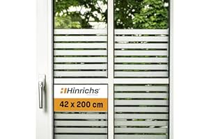 Hinrichs Pellicola Vetri Finestre 42 x 200 cm - Pellicola Adesiva per Vetri in Opaco – Pellicola per Vetri - Pellicola Privacy Finestre - Pellicola Finestra Privacy con Racla incluso