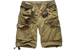 Geographical Norway Cargo Pantaloncini Pantaloncini Corti Bermuda con Cintura Breve Hunter Im Bundle con UD Bandana