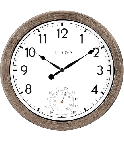 Bulova Winston Wanduhr – Elegantes Design Mit Diamantschliff, Leiser Sekundenzeiger | 25 Cm, Silber