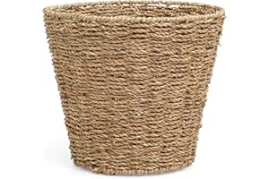 ARPAN Cestino per la Carta in Vimini per Camera da Letto, Cucina, Bagno o Ufficio, Cestino della Spazzatura Versatile, 28 x 25 cm