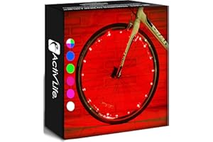 Activ Life Luces LED para Ruedas de Bicicletas Baterías Incluidas. Obtén un 100% de Brillo y Visibilidad Desde Todos los Ángulos para una Máxima Seguridad y Estilo (Conjunto para 1 Rueda)