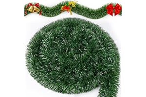 SYNERIX Tannengirlande Weihnachtsgirlande Girlande Tannengrün - 15M Tannengirlande Künstlich Wie Echt Christmas Garland für Außen und Treppe, Künstliche Girlande Weihnachten Weihnachtsdeko Innen Outdoor