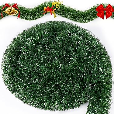 SUBTLETY Weihnachtsgirlande 15m Mit Schleifen - Künstliche Tannengirlande Für Innen & Außen